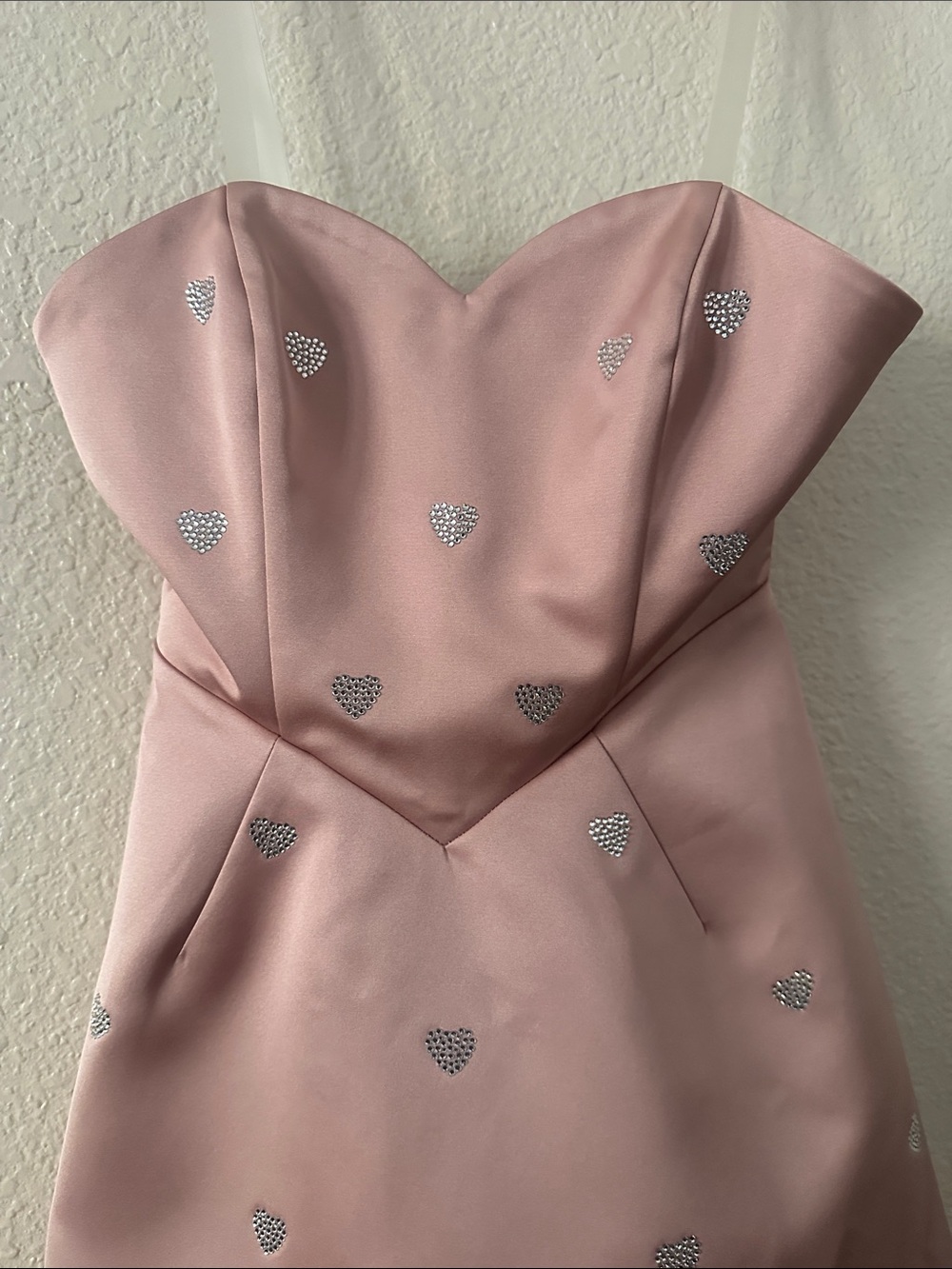 Victoria's Secret Pink Strapless Mini Dress with Silver Heart Accents - Picture 4 of 6